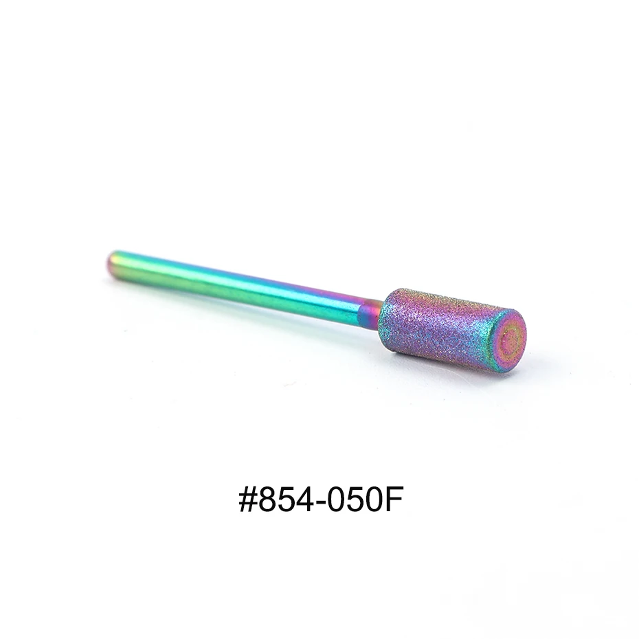 854-050F 1 шт. радужные стальные сверла для ногтей, алмазные сверла, карбидные фрезы, электрические маникюрные сверла машины, аксессуары, инструмент BE1514 - Цвет: 854-050F