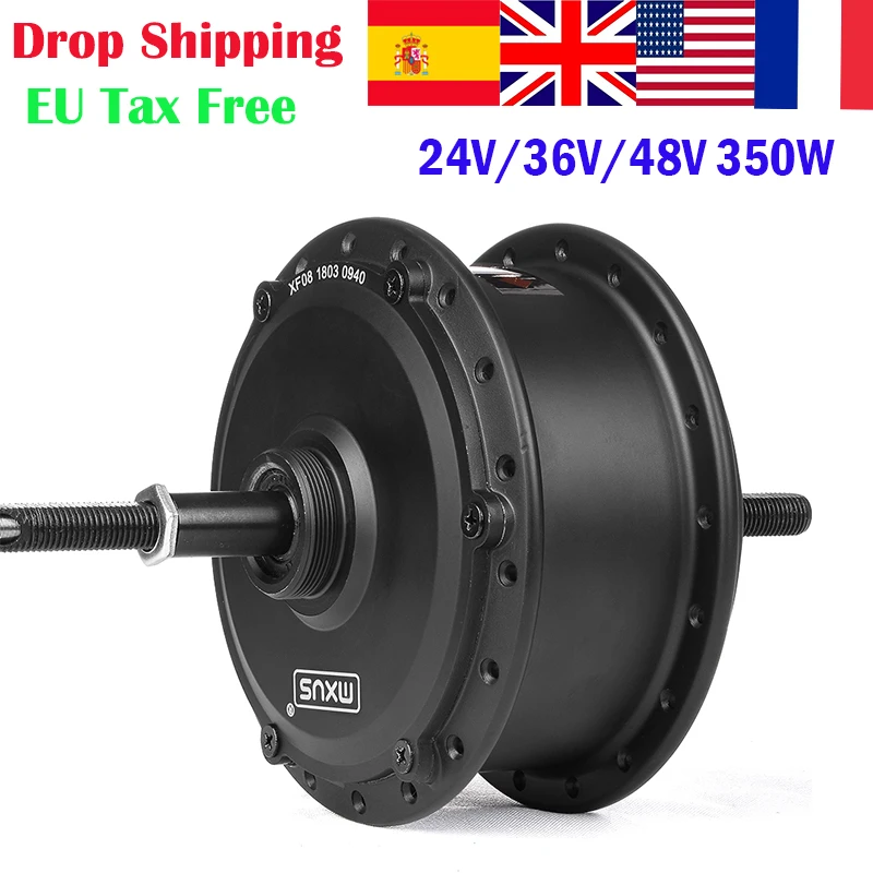 MXUS XF08 24 в 36 в 48 в 350 Вт Bicicleta Eletrica Мотор колеса высокоскоростной бесщеточный мотор-ступица для электровелосипеда Мотор заднего колеса