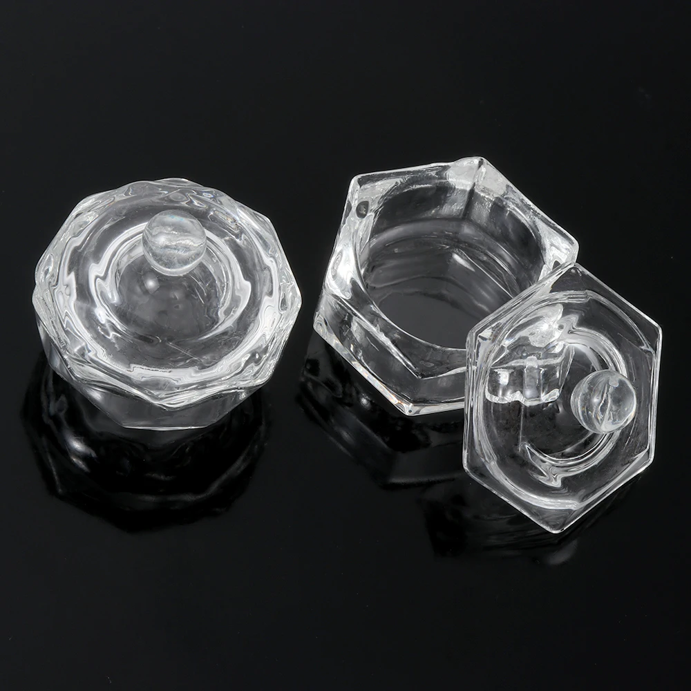 1 шт. многоцветная акриловая пудра жидкое Хрустальное стекло Dappen чаша с крышкой