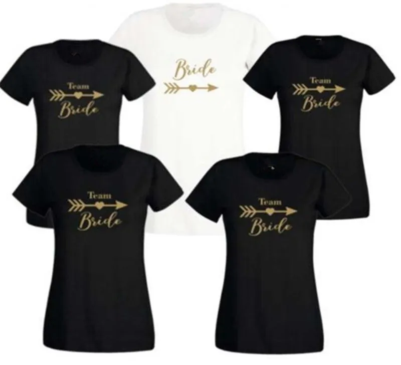

Women Love Heart Arrow Graphic Shirts Aesthetic Bachelorette T-shirt Cotton Wedding Tops Team Bride Fashion T Shirt