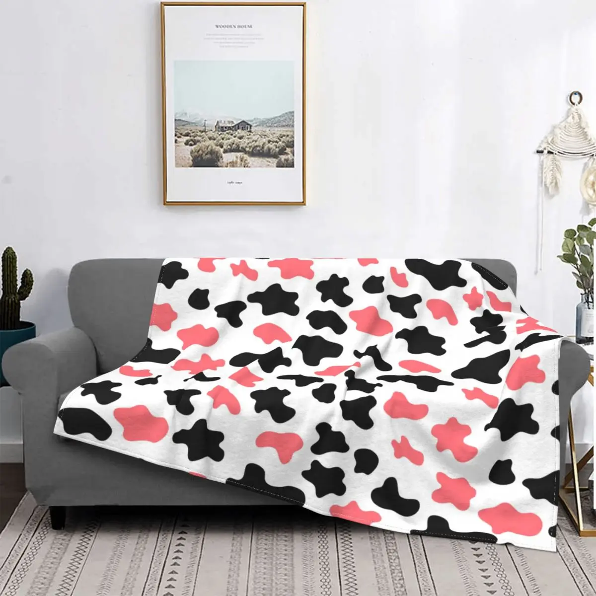 

Pink Cow Blankets Anime Micro Flannel Throw Blanket