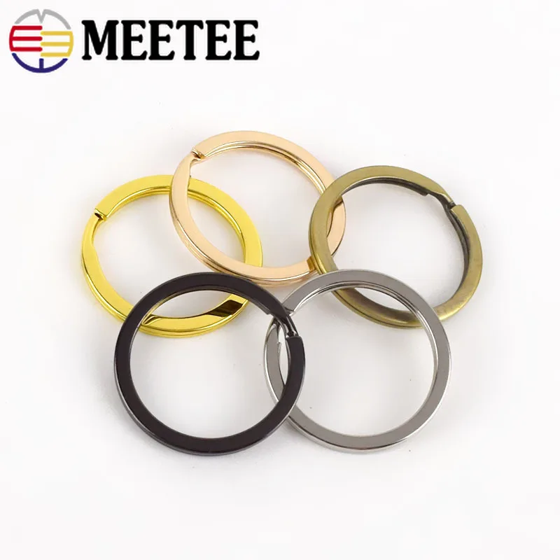 Meetee 10/20 штук 20 мм 25 кольцо для ключей металлический брелок с пряжкой хомут круглым
