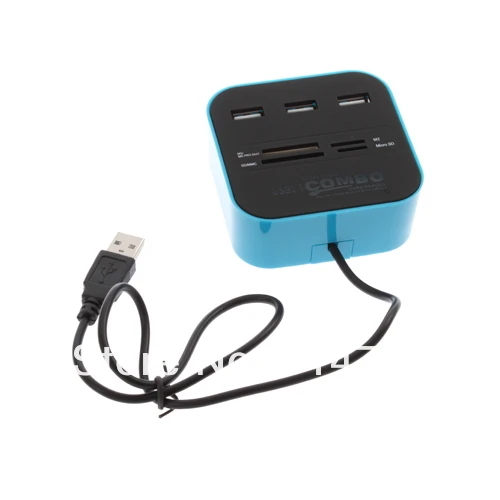 Новейшая модель; 1 шт. 3 Порт usb-хаб 2,0 концентратор с микро-мульти кард-ридер для SD/MMC/M2/MS/MP Pro Duo