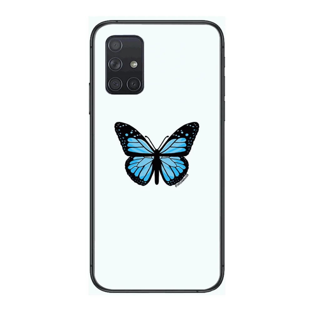 

Personality Butterfly Phone Case Hull For Samsung Galaxy A 50 51 20 71 70 40 30 10 E 4G 5G S Black Shell Art Cell Cover