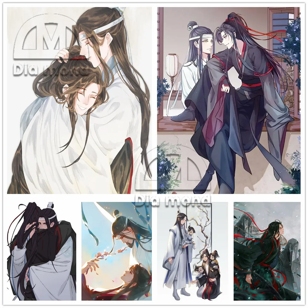 

Wei Wu Xian/lan Zhan Anime Diy Diamond Painting Mo Dao Zu Shi Full Drill Embroidery Diamond Cross Stitch Kits Mosaic Art Gifts