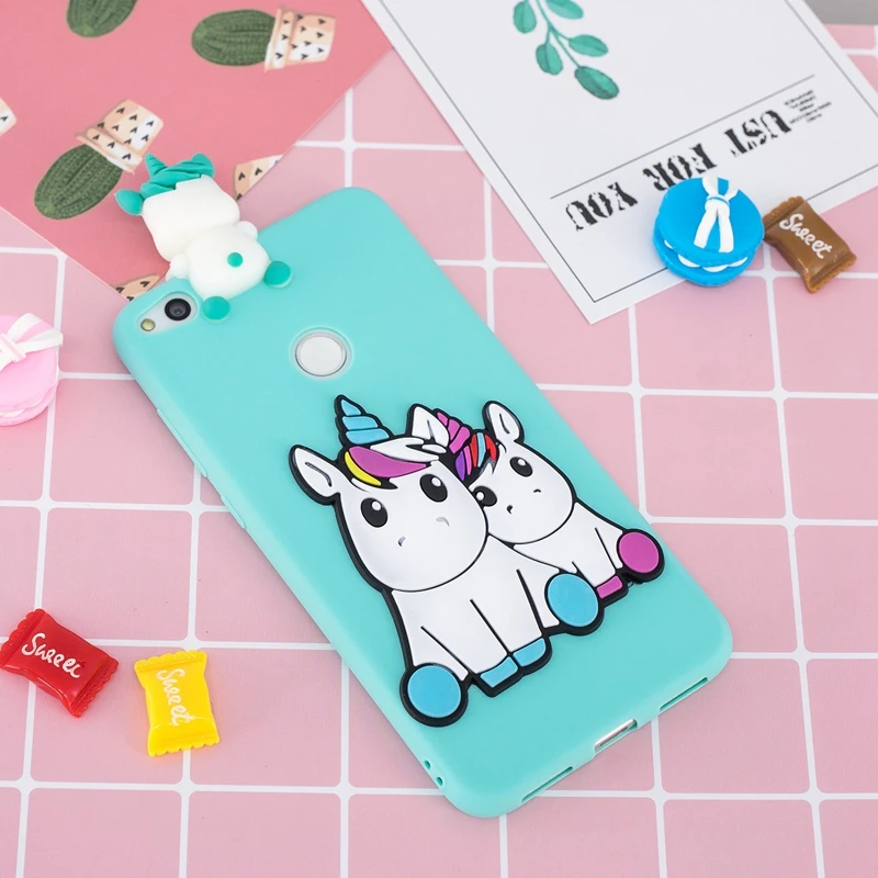 Единорог мультфильм чехол для Huawei P9 Lite 2017 силиконовые игрушки задняя крышка P8 Honor