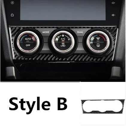 Style B Автомобильный гарнир, крышка, детектор, отделка из углеродного волокна, средний кондиционер, переключатель на выходе, 1 шт., для Subaru XV 2012 2013 - Название цвета: Style B