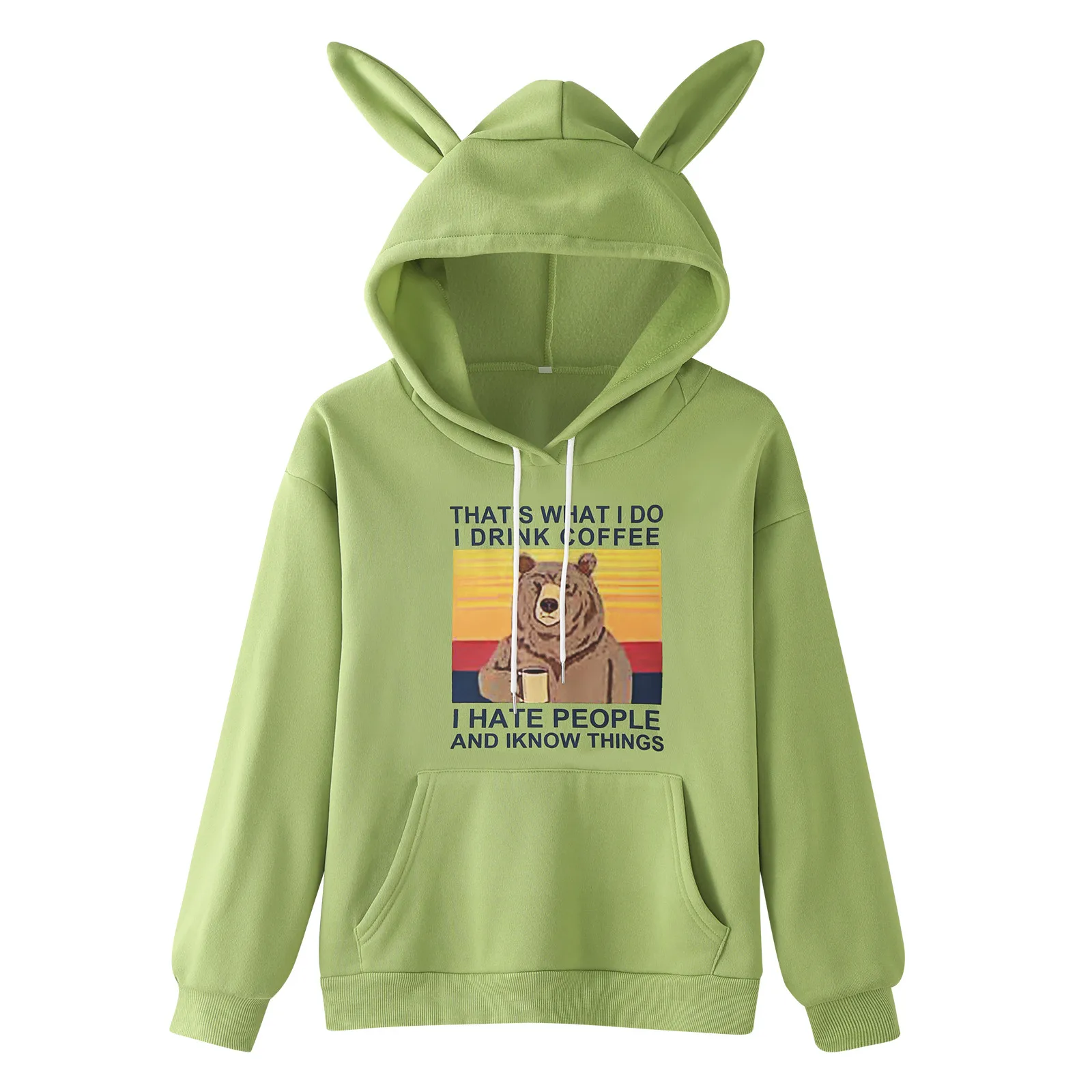 Милый свитшот с капюшоном и кроличьими ушками женские толстовки в стиле