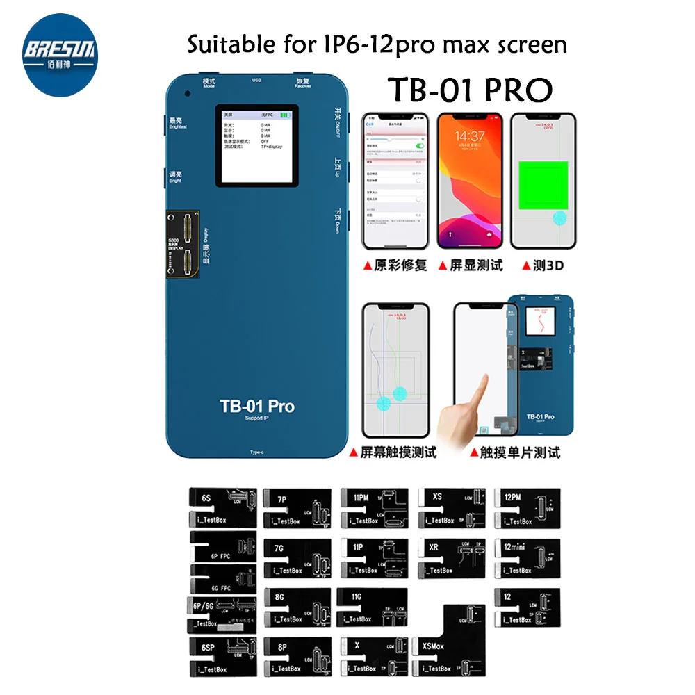 sunshine tb 01 pro for apple mobile phone screen assembly test stand lcd display original color 3d touch screen tester free global shipping