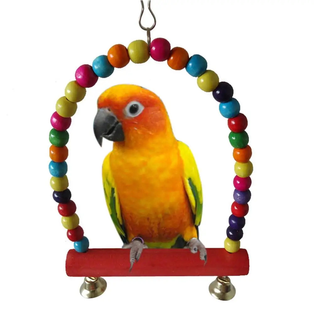 

6Pcs Bird Toys Parrot Toys, Bird Swing Chewing Hanging Perches for Love Birds Budgie Cockatiels Macaws Parakeets Conure Finches
