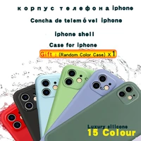 for iphone 11 12 pro x xr xs max case luxury original liquid silicone soft cover for iphone 7 6 6s 8 plus shockproof phone case