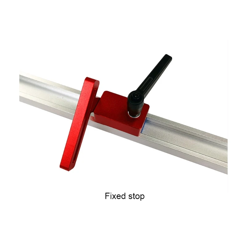 

30 Chute Aluminum Alloy Miter Track Stopper Positioner T-slot Stop Workshop Limiter for Woodworking