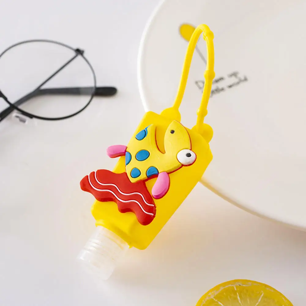 

1Pc 30ML Cute Colourful Ocean Silicone Mini Hand Sanitizer Holder Travel Portable Gel Holder Hangable Liquid Dispenser Container