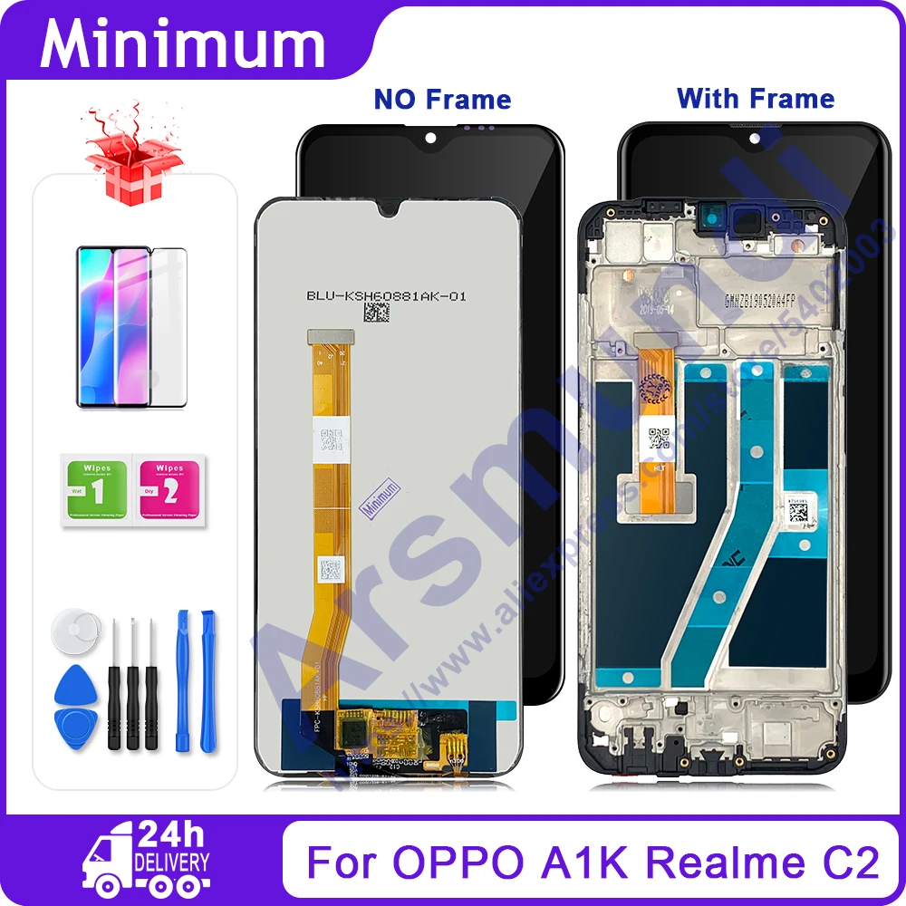 

ЖК-дисплей 6,1 дюйма для OPPO Realme C2, rmxрабочей поверхности, детали для замены ЖК-дисплея для OPPO A1K, CPH1923