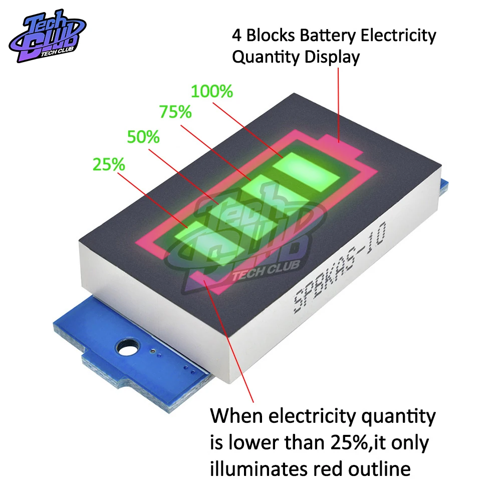 Индикатор емкости литий полимерного и литиевого аккумулятора 7S 18650 измеритель