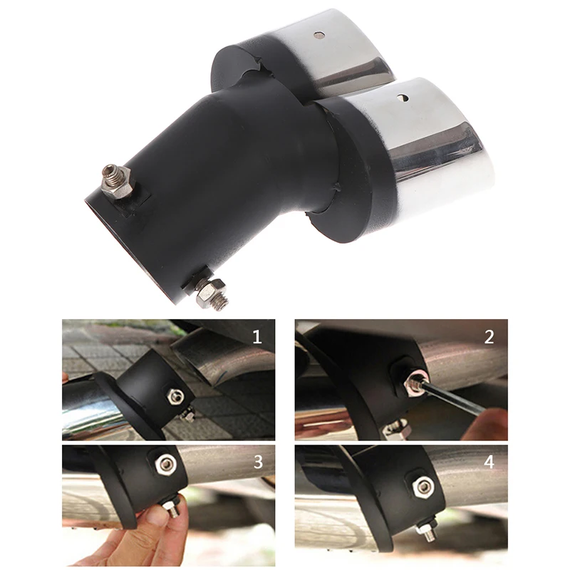 Новая Универсальная автомобильная декоративная хромированная задняя труба из