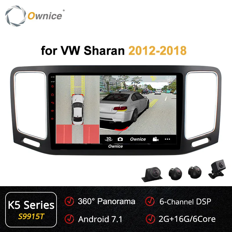 S9915 k5 Series Ownice K3 K5 K6 Android 8,1 Восьмиядерный для VW Volkswagen Sharan 2012- автомобильный Радио DVD 4G/64G Suppport 4G sim-карта DAB - Цвет: S9915 k5 Series