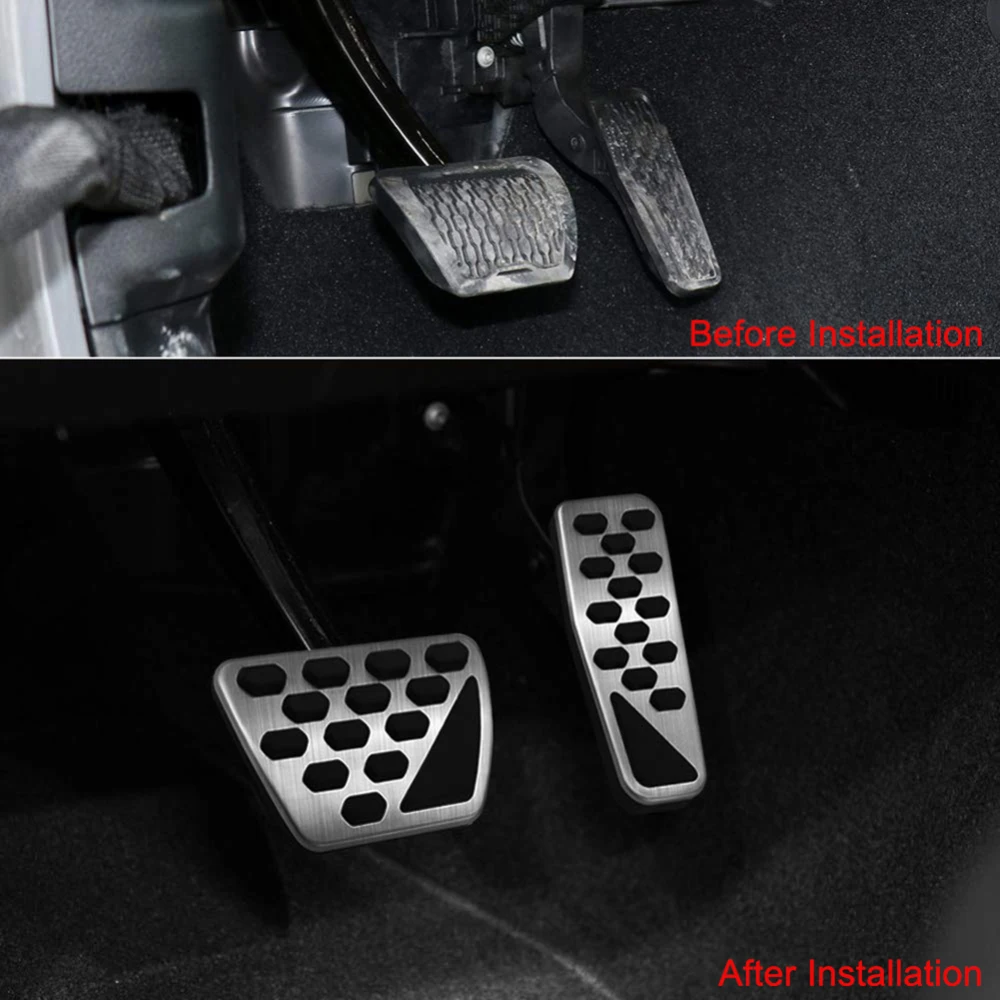 2PCS Car Pedal cover Gas Automatic Brake Cover for Jeep Wrangler JL 2018 2019 Punch-free | Автомобили и мотоциклы