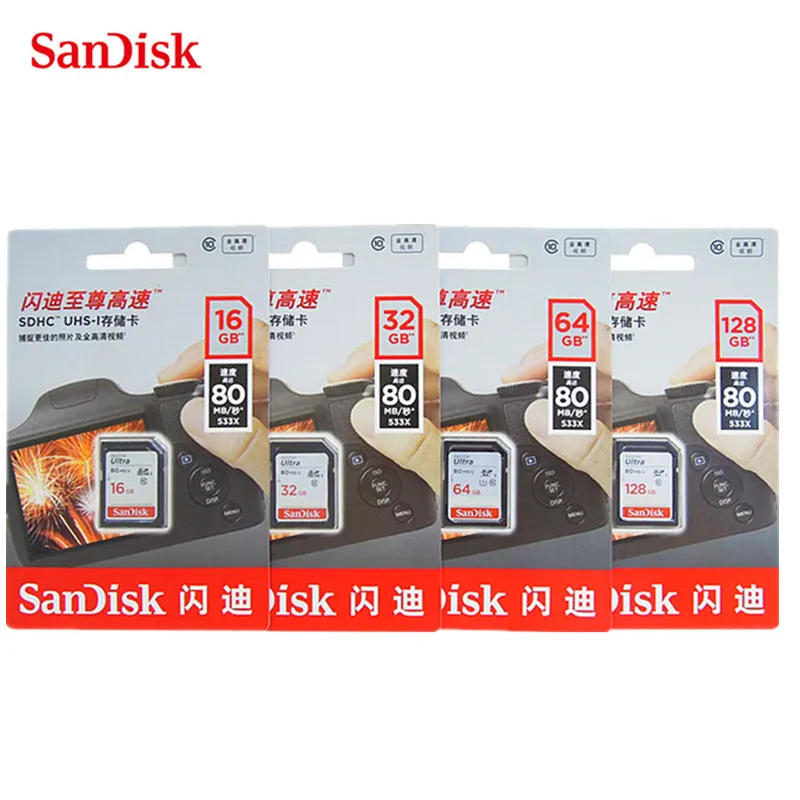 Акция! SanDisk карта памяти класс 10 16 ГБ 128 64 32 ГБ|Карты памяти| |