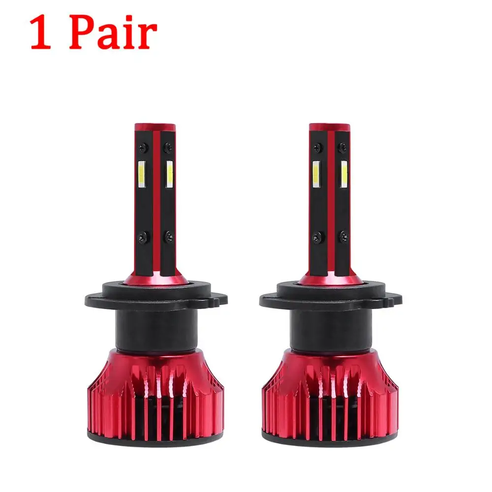 1 Pair CarTnT мини CSP светодиодный H7 H4 H11 H1 H3 9005 HB3 9006 HB4 9007 Автомобильный светодиодный фары для авто 50 Вт 8000LM 6000 К авто светодиодный Canbus Светодиодные лампы 12V 24V - Испускаемый цвет: 1 Pair