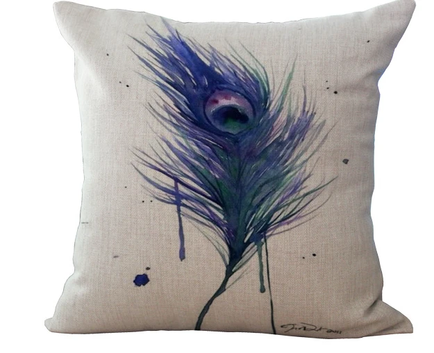 Глаза Феникса голубые перья милая Подушка массажер декоративные подушки