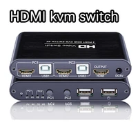 2port kvm switch hdmi usb2 0 1080p up to 4k30hz 3d plug and play for 2 pc laptop share 1 keyboard mouse monitor hdmi kvm switch