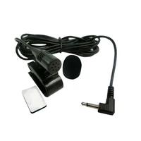 car audio microphone 3 5mm clip jack plug mic stereo mini wired external microphone for auto dvd radio 3m long wholesale