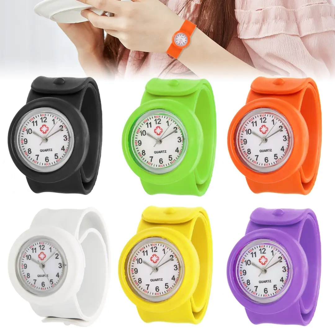1 шт. переносные часы для медсестры Модные Силиконовые кварцевые с ремешком