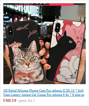 Аниме Дракон телефон Fundas для iphone XR X 11 pro max чехол 3D Koi Luck Emboss Coque для iphone 7 8 6 6s Plus XS MAX силиконовый чехол