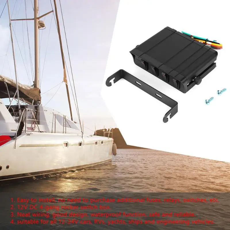 30A Rocker Switch Box Аварийная Строб-лампа 12 В 4 банды панель контроллера
