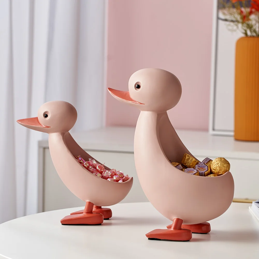 

Украшения на удачу с утенком, украшения из смолы, аксессуары для украшения дома для гостиной, модная скульптура, подарок для домашнего декор...