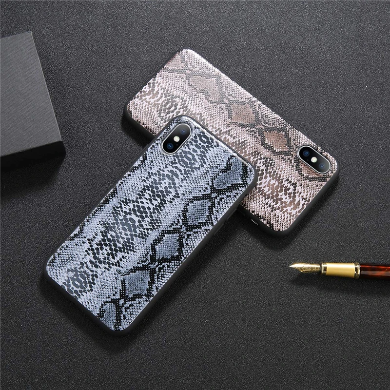 Lovebay чехол кожа змеи, зерно телефонные чехлы для iphone X Case мягкий Животные Печатный чехол-накладка на заднюю крышку для iphone 6 6S 7 8 плюс XS Max X XR