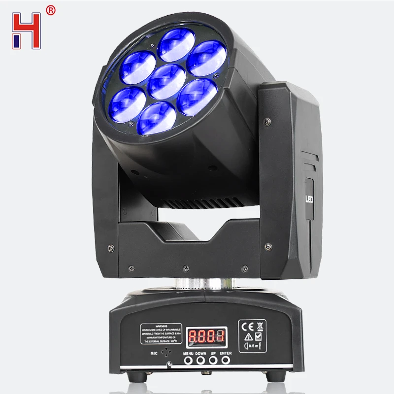 Мини-промывка Zoom 7X12W RGBW Quad с расширенными 16-канальными светодиодными движущимися