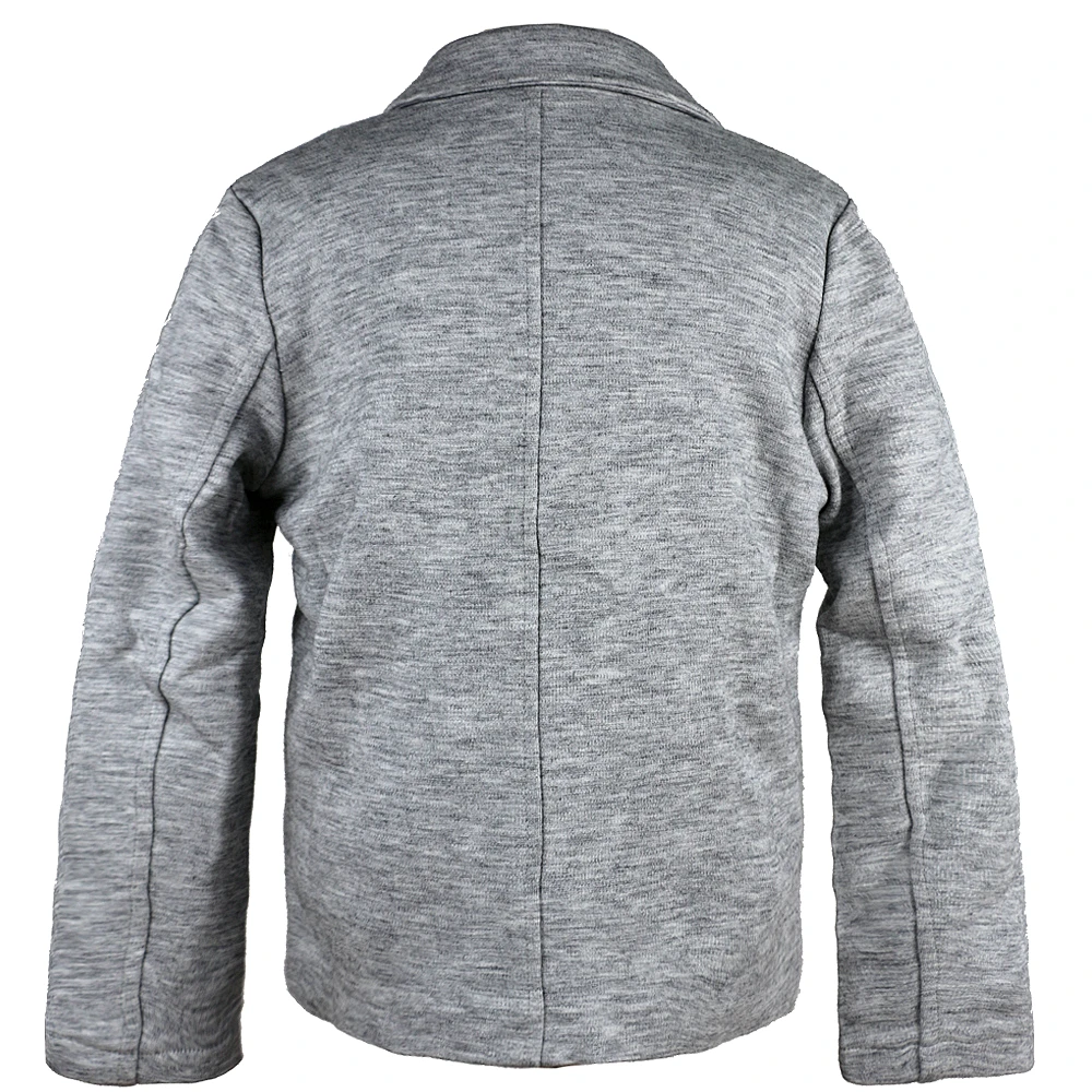 Плотный блейзер для мальчиков детский серый Блейзер модный однотонный