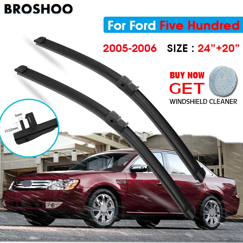

Щетка стеклоочистителя для Ford Five Hundred 24 "+ 20" 2005-2006 автомобильные стеклоочистители для лобового стекла лезвия для мытья окон подходят для бок...