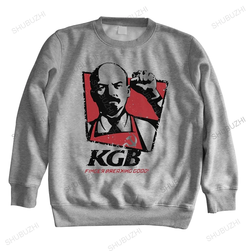 

Vintage KGB Vladimir Lenin sweatshirts Men Pure Cotton Urban hoody USSR Russia Communism Marxism Socialism sweatshirt Tops
