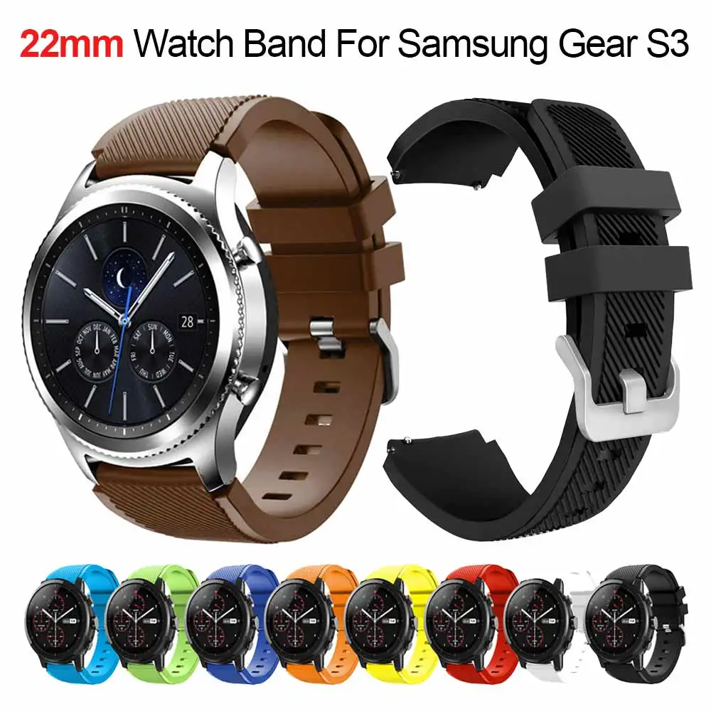 

Ремешок для умных часов gear S3 Galaxy watch 46 мм, мягкий силиконовый ремешок для samsung gear s3 frontier 22 мм