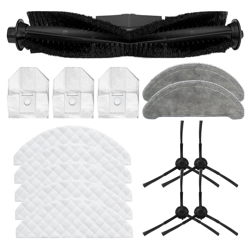 

Main Brush Recyclable Mops Cloths Dust Bag Side Brush Parts Accessories for ROIDMI EVE Plus Robot Cleaner Sweeper