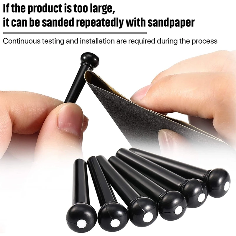 

36 Pieces Acoustic Guitar Bridge Pins Pegs in White and Black with 1 Piece Bridge Pin Puller Remover in Guitar