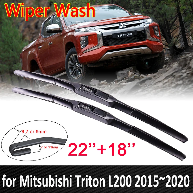 

Car Wiper Blade for Mitsubishi L200 Triton Strada Strakar Barbarian Fiat Fullback RAM 1200 Windshield Window Wipers Car Stickers