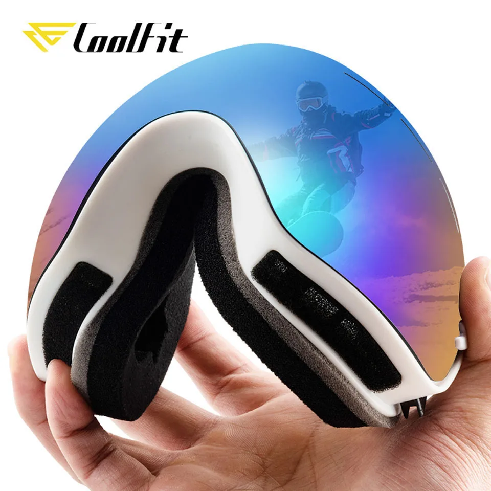 Новые двухслойные незапотевающие лыжные очки Coolfit для сноуборда снегохода
