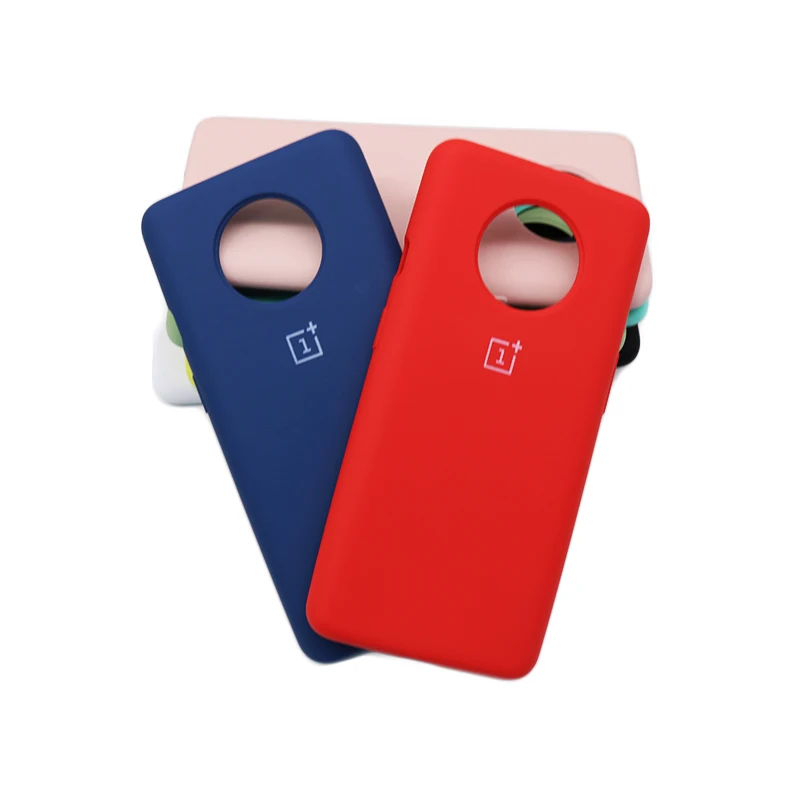 Оригинальный жидкий силиконовый чехол Oneplus 7T с мягкой отделкой защитный для