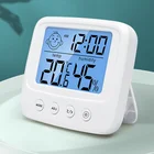 Цифровой измеритель температуры и влажности с ЖК-дисплеем, домашняя Электронная метеостанция с подсветкой, гигрометр, термометр для детской комнаты