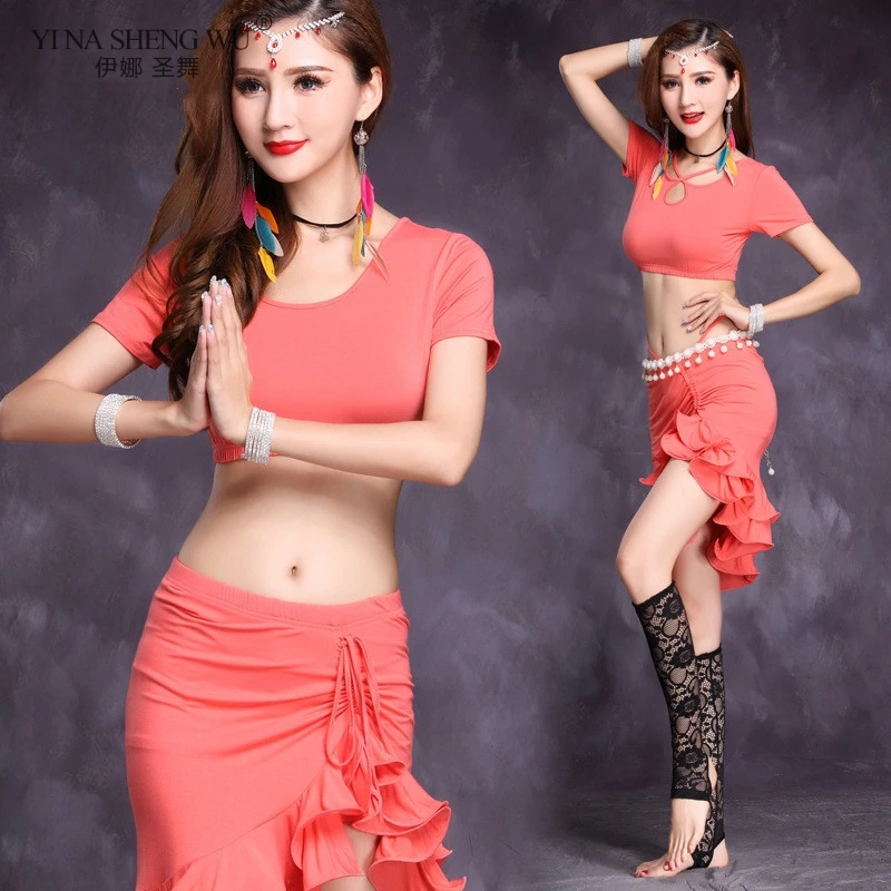 Женский костюм для танца живота из двух предметов тренировок модала с топом и