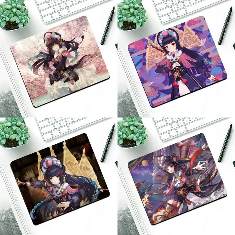 

Genshin Impact Yun Jin Laptop Computer Mousepad Small Pads Rubber Mouse Mat MousePad Desk Gaming Mousepad Cup Mat