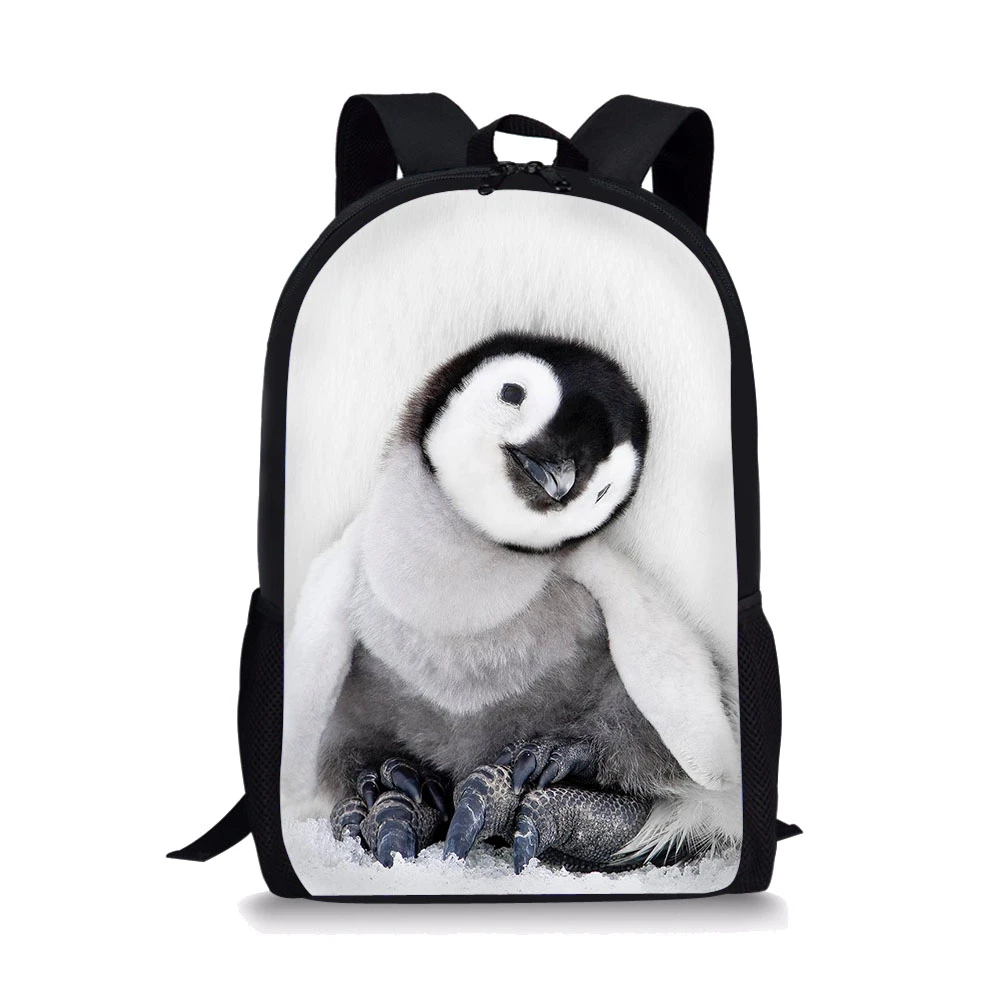 HaoYun School Backpack for Teenager Girls Boys Penguin Printed Primary Kids Adorable Children Bags Casual Travel 2019 new