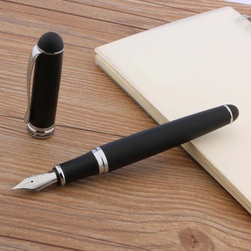 JINHAO X750 металлическая Яркая Серебряная перьевая ручка - Цвет: A10