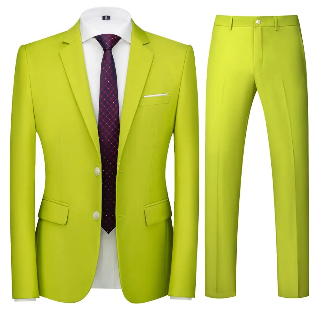 Мужской однотонный цвет окружающей среды 2 предмета (куртка + брюки) Азиатский