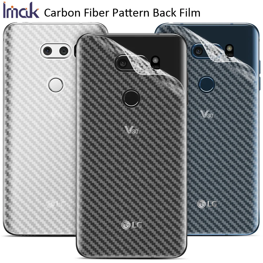 IMAK углеродное волокно узор задняя пленка для LG V30 V35 + V30S наклейка