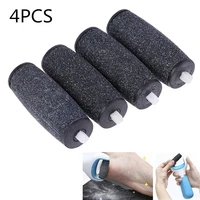4pcs dull polish foot care tool heads hard skin remover refills replacement rollers for scholls file feet care tool